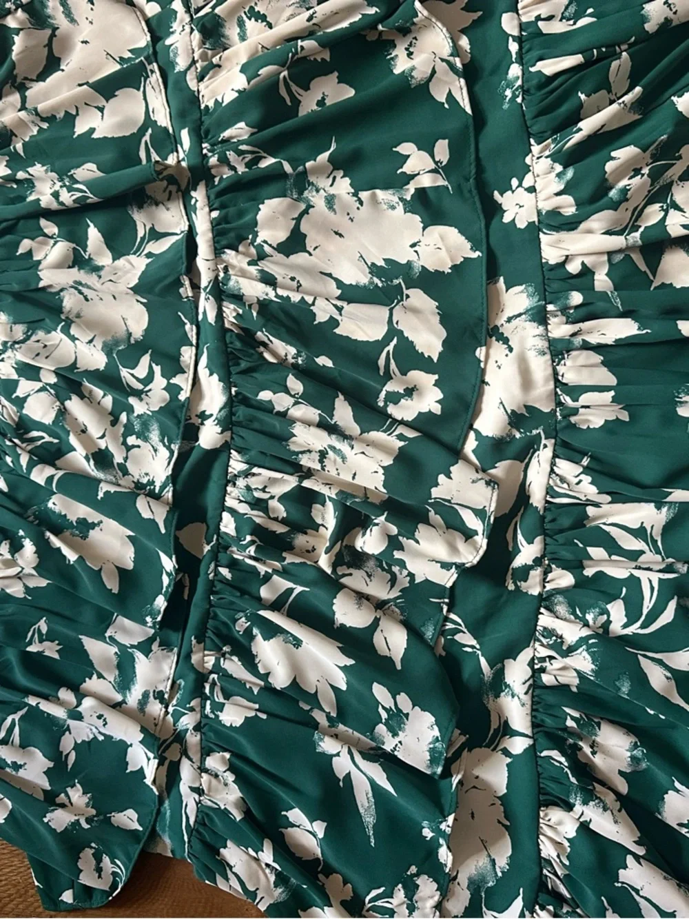 Abercrombie & Fitch Green and White Floral Maxi Dress